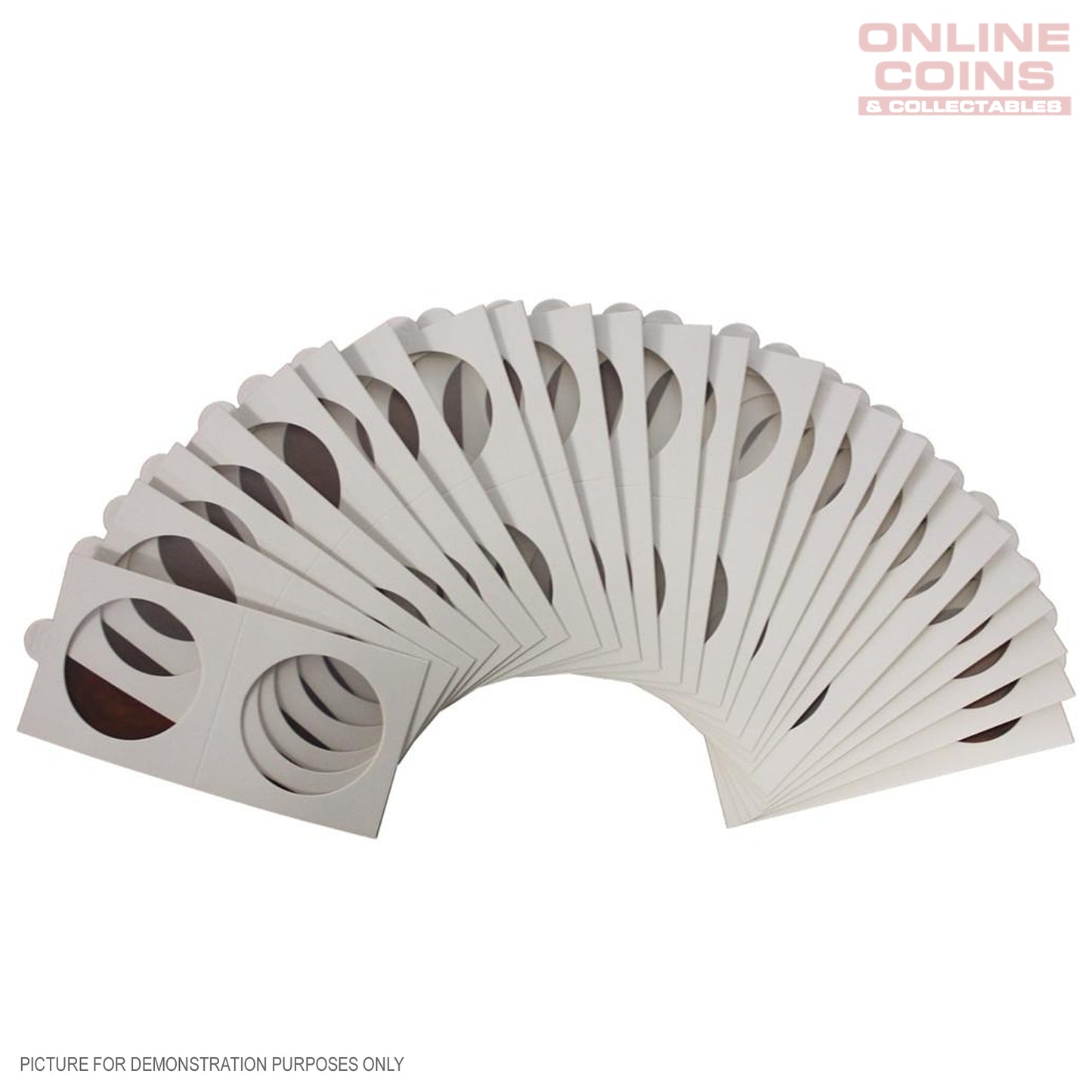 Lighthouse MATRIX WHITE 37.5mm Self Adhesive 2"x2" Coin Holders - Protection for your Coins