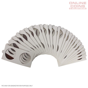 Lighthouse MATRIX WHITE 37.5mm Self Adhesive 2"x2" Coin Holders - Protection for your Coins