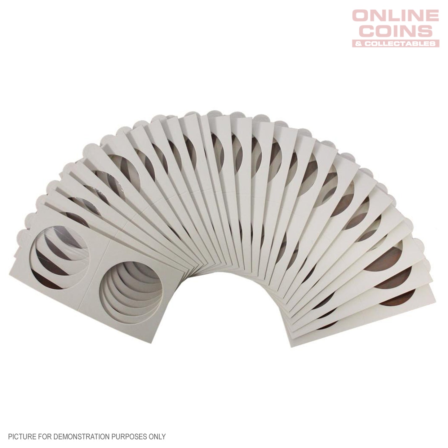 Lighthouse MATRIX WHITE 39.5mm Self Adhesive 2"x2" Coin Holders - Protection for your Coins (Suitable For Australian Crowns)