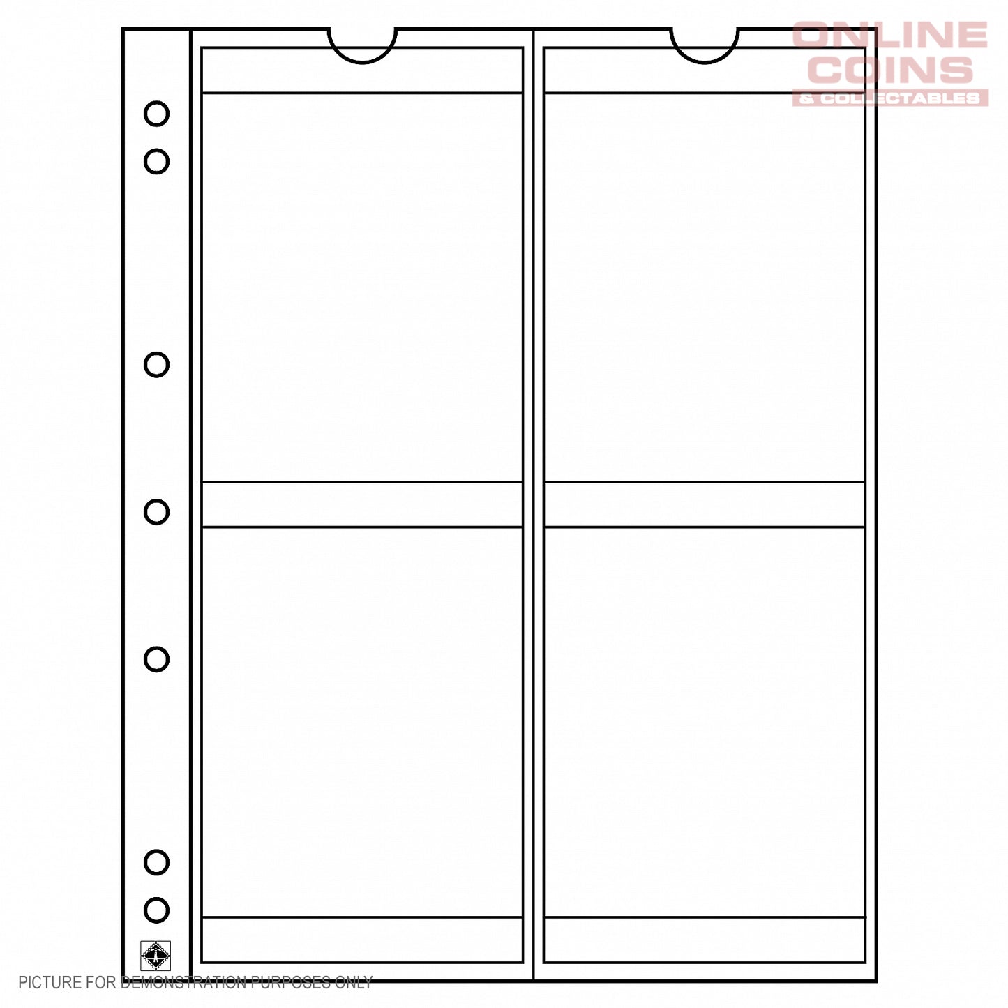 Lighthouse - Numis 66 Clear Coin Album Pages - Packet of 5