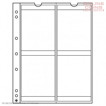 Lighthouse - Numis 66 Clear Coin Album Pages - Packet of 5