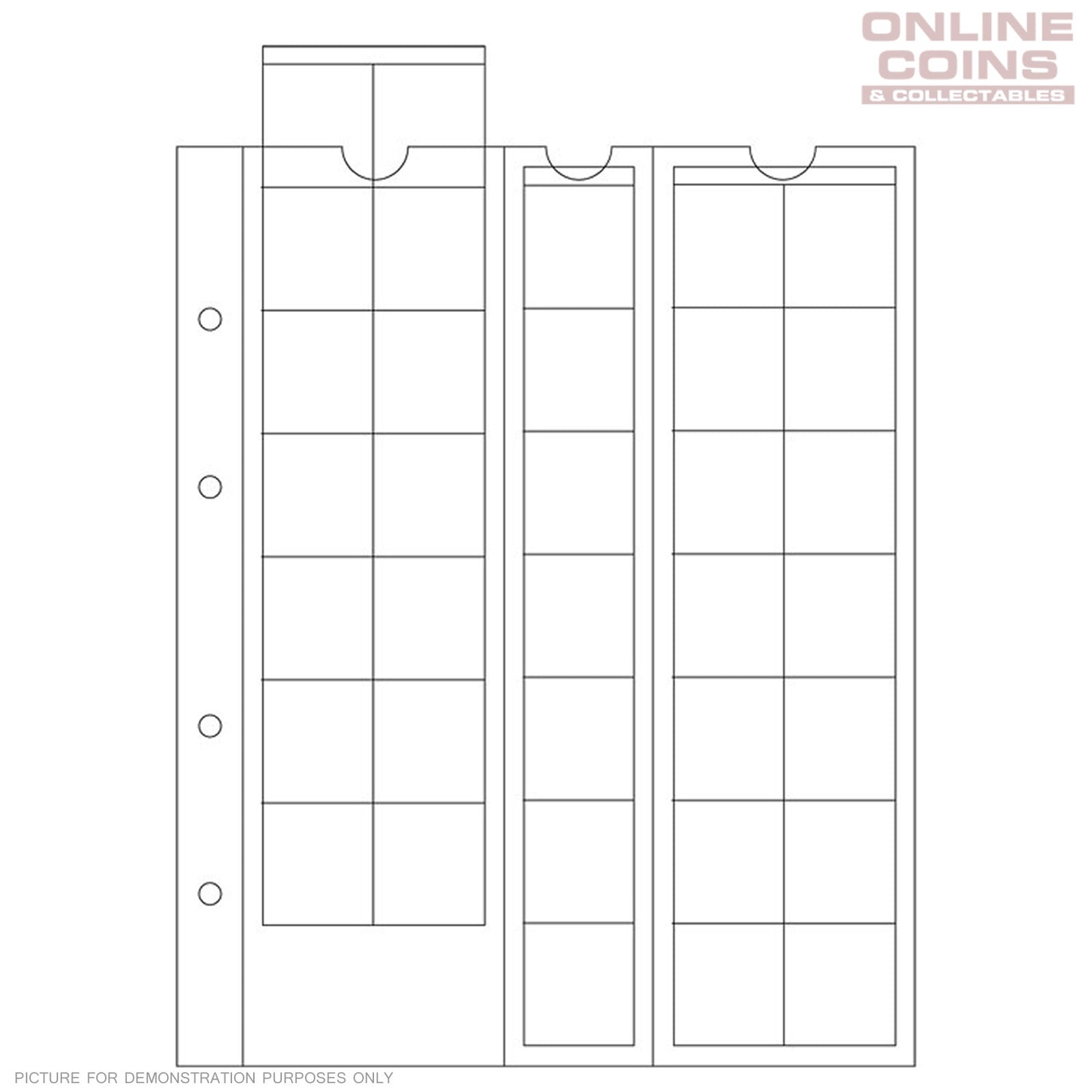Lighthouse - Optima 35 Clear Coin Album Pages - Packet of 5