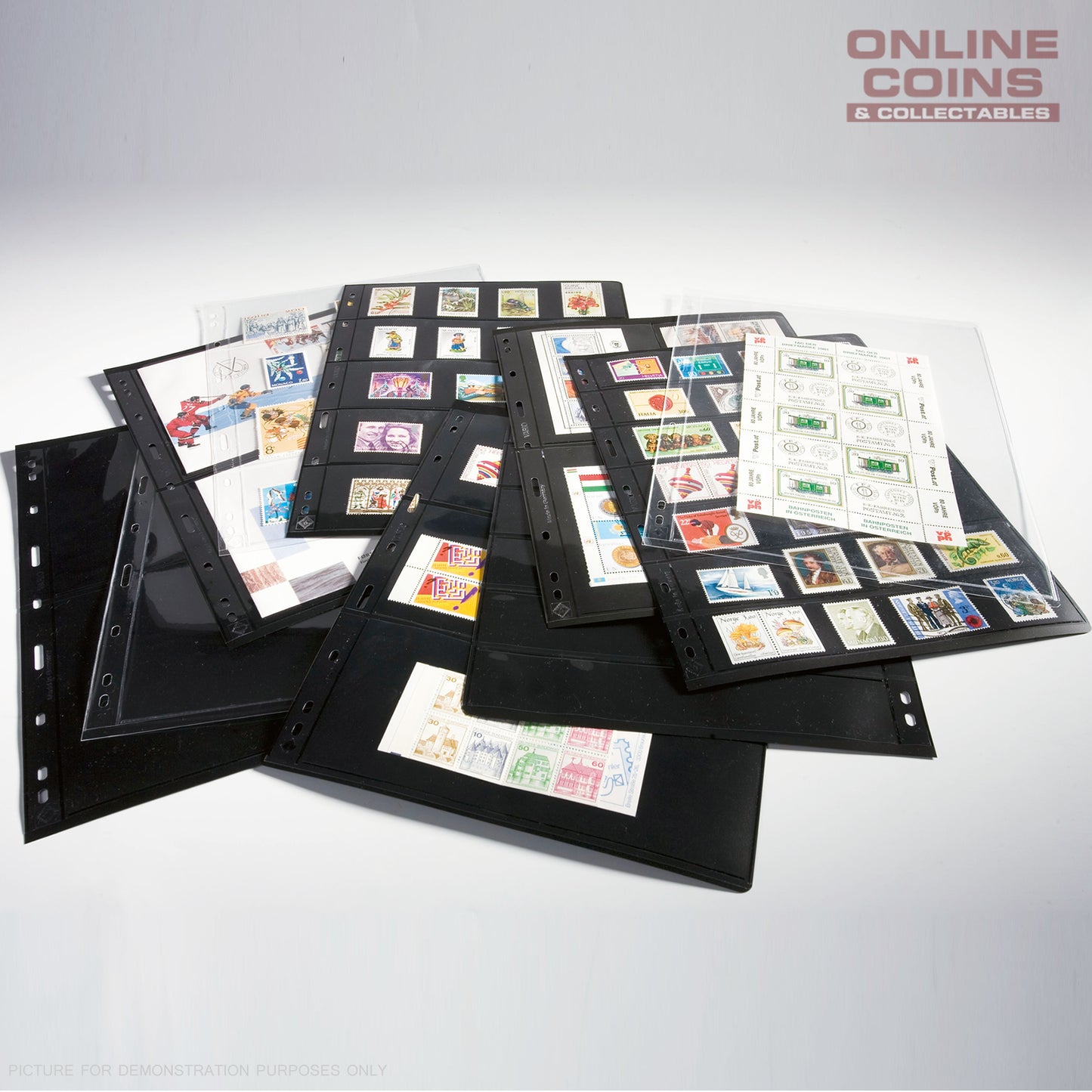 Lighthouse Vario 2 Vertical Pocket Clear Banknote and Stamp Album Pages - Packet of 5