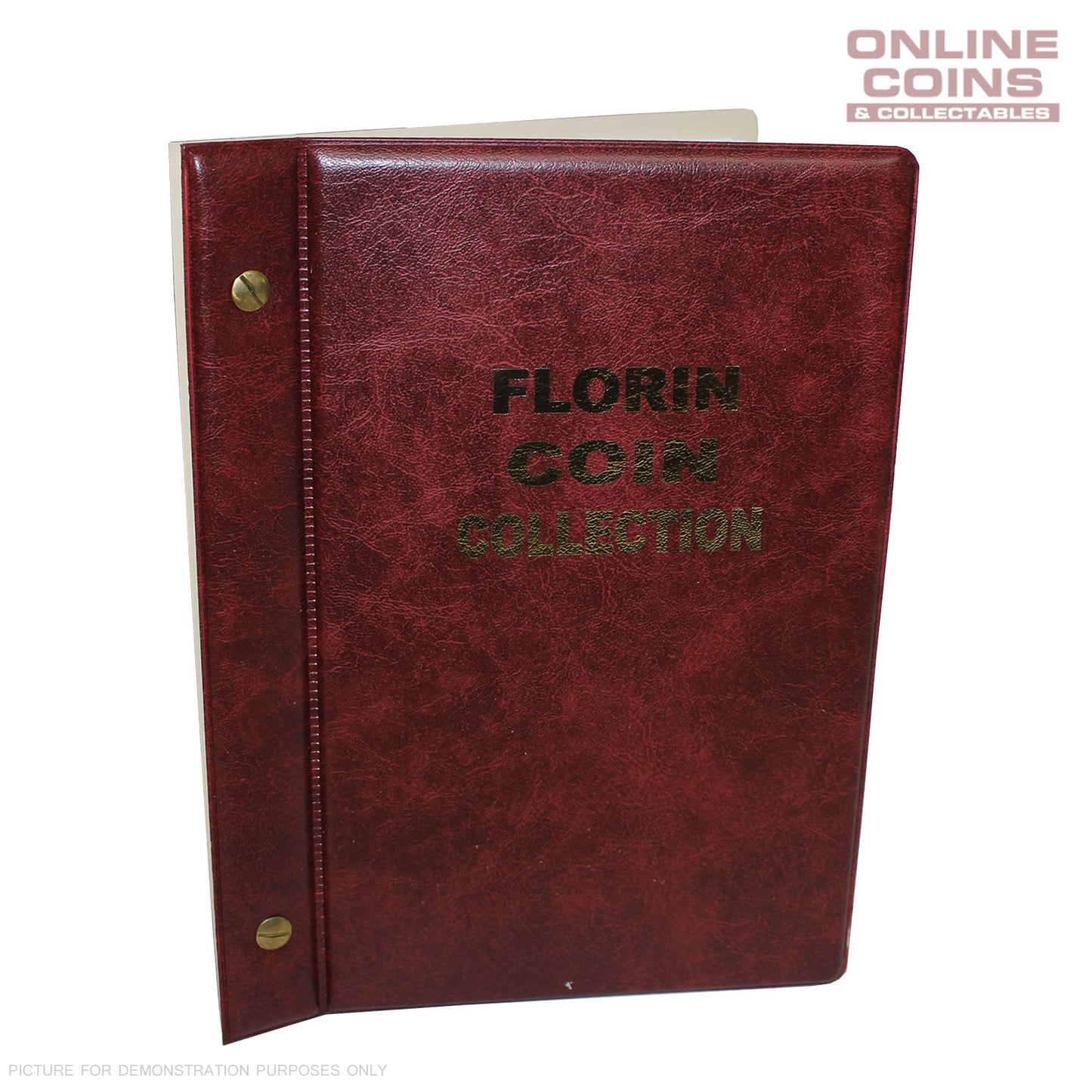 VST Australian Florin Album 1910 - 1964 With Printed Mintage Interleaves RED