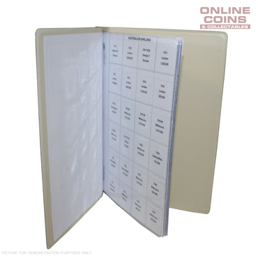 VST Australian Shilling Album 1910-1964 With Printed Mintage Interleaves RED