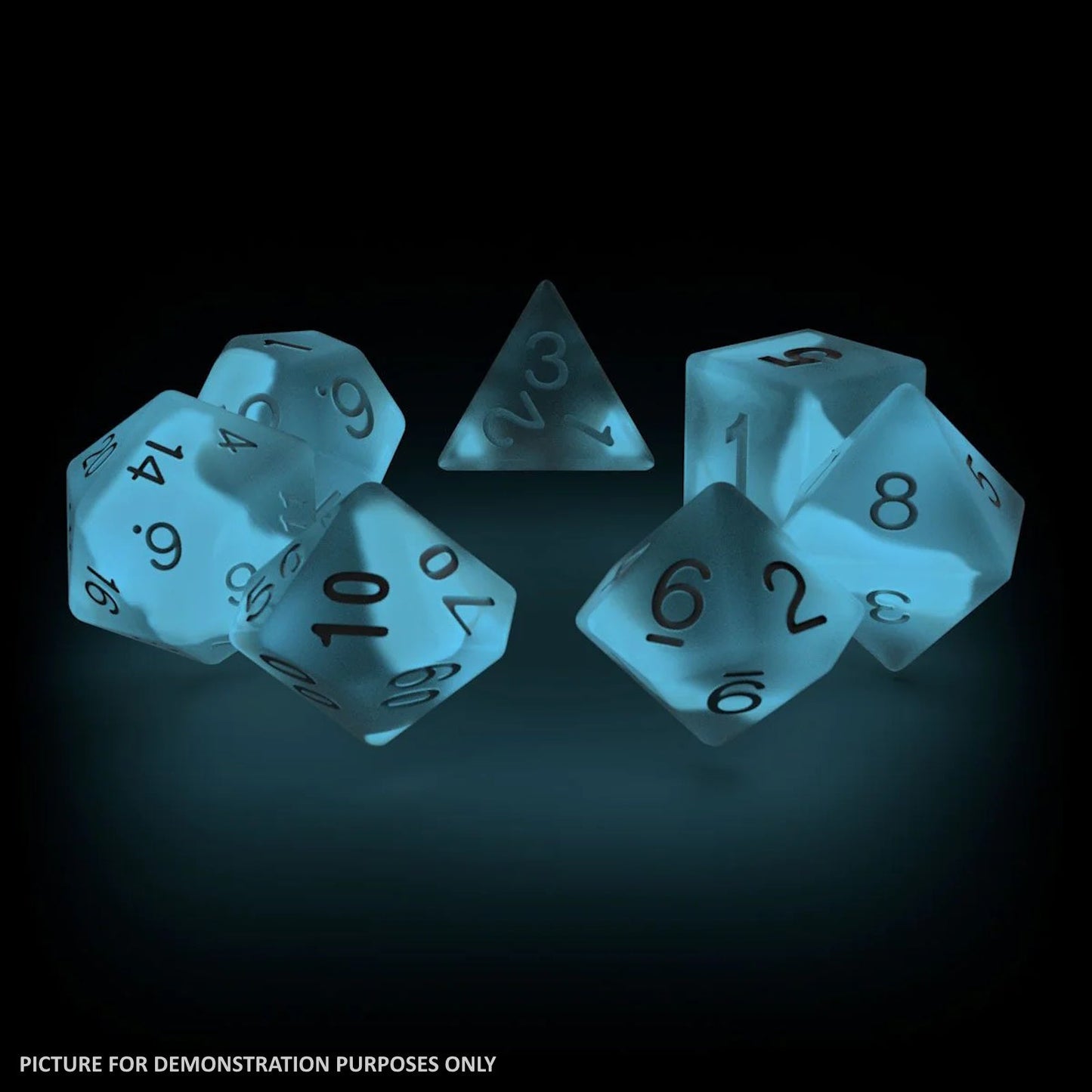 Oakie Doakie RPG Glow in the Dark Dice Set (7) - ARTIC