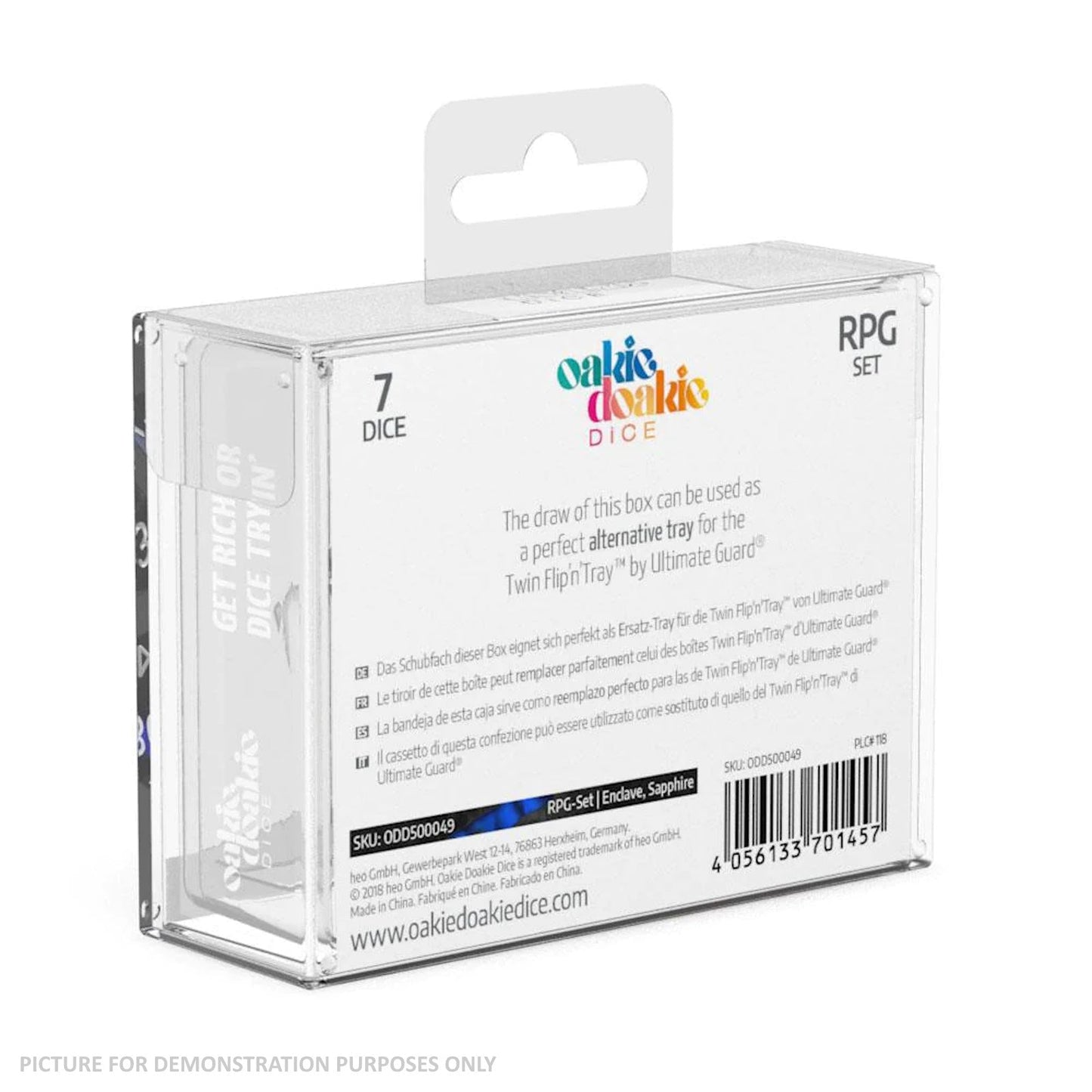 Oakie Doakie RPG Enclave Dice Set (7) - SAPPHIRE