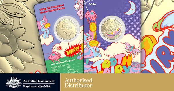COLOURED $2 TOOTH FAIRY COIN - COMING THIS SATURDAY