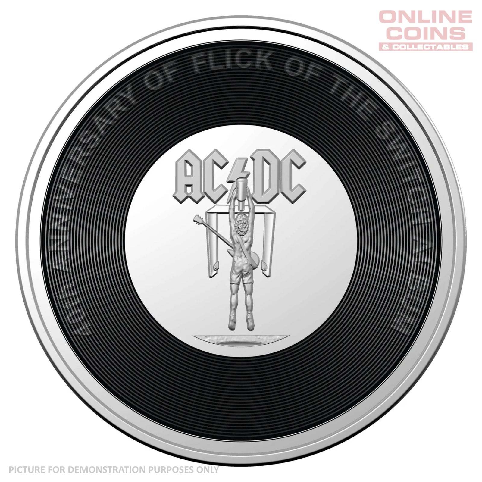 2023 20c CuNi Coloured Uncirculated Carded Coin - AC/DC 45th anniversa ...