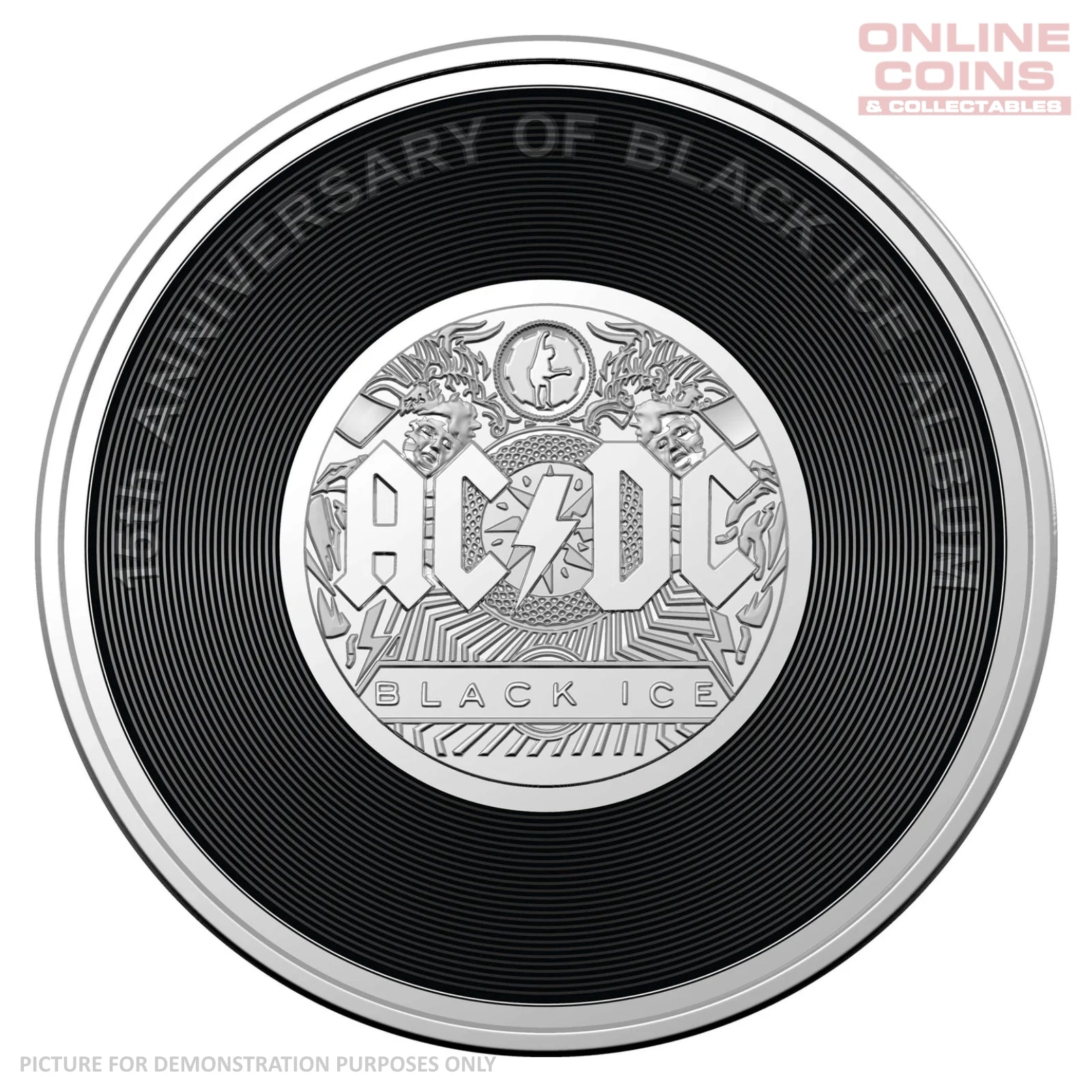 2023 20c CuNi Coloured Uncirculated Carded Coin - AC/DC 45th anniversa ...