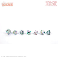 LPG Dice Set - Metal RPG Leadlight Dazzle Bright