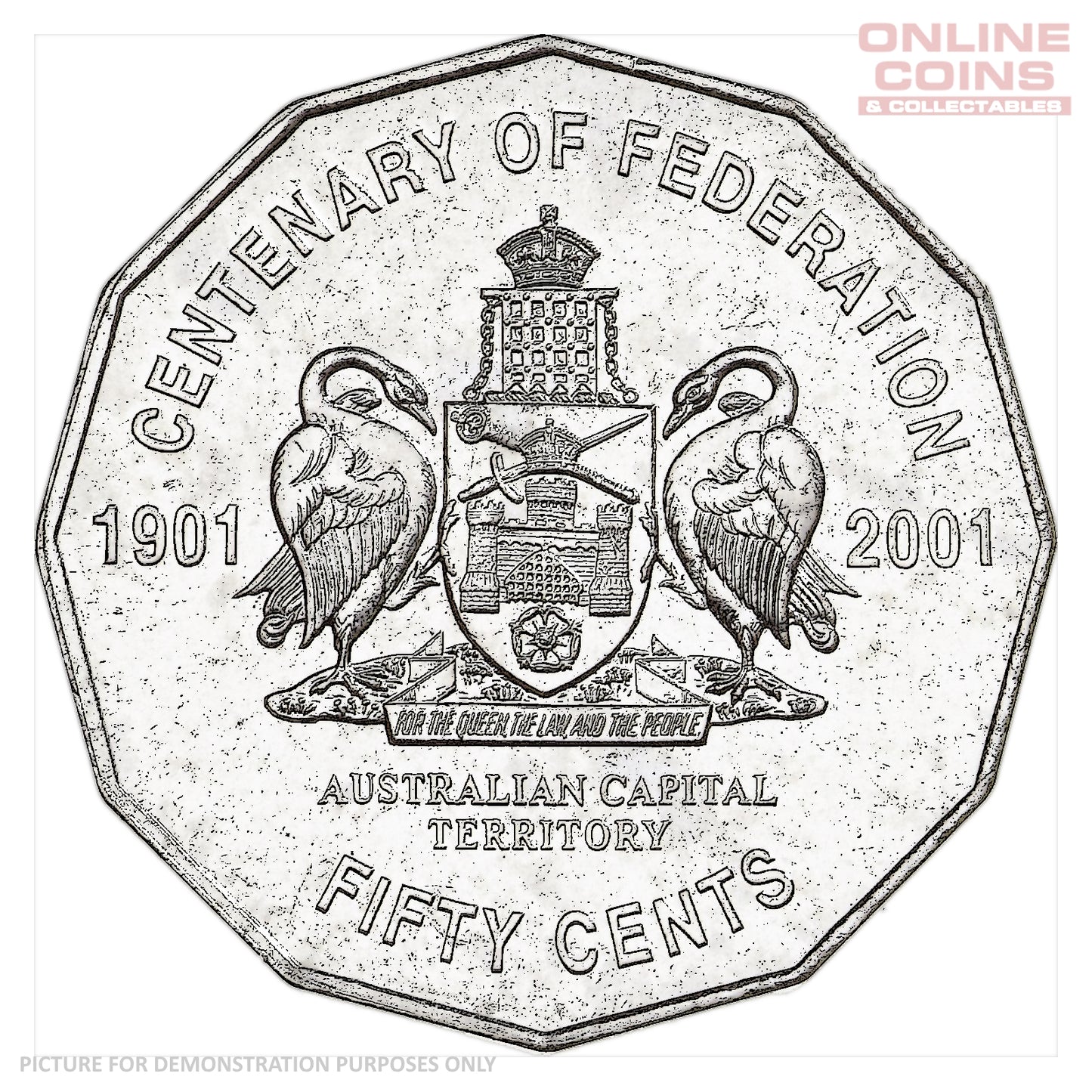 2001 RAM Centenary of Federation 50c Circulating Coin - Australia Capital Territory
