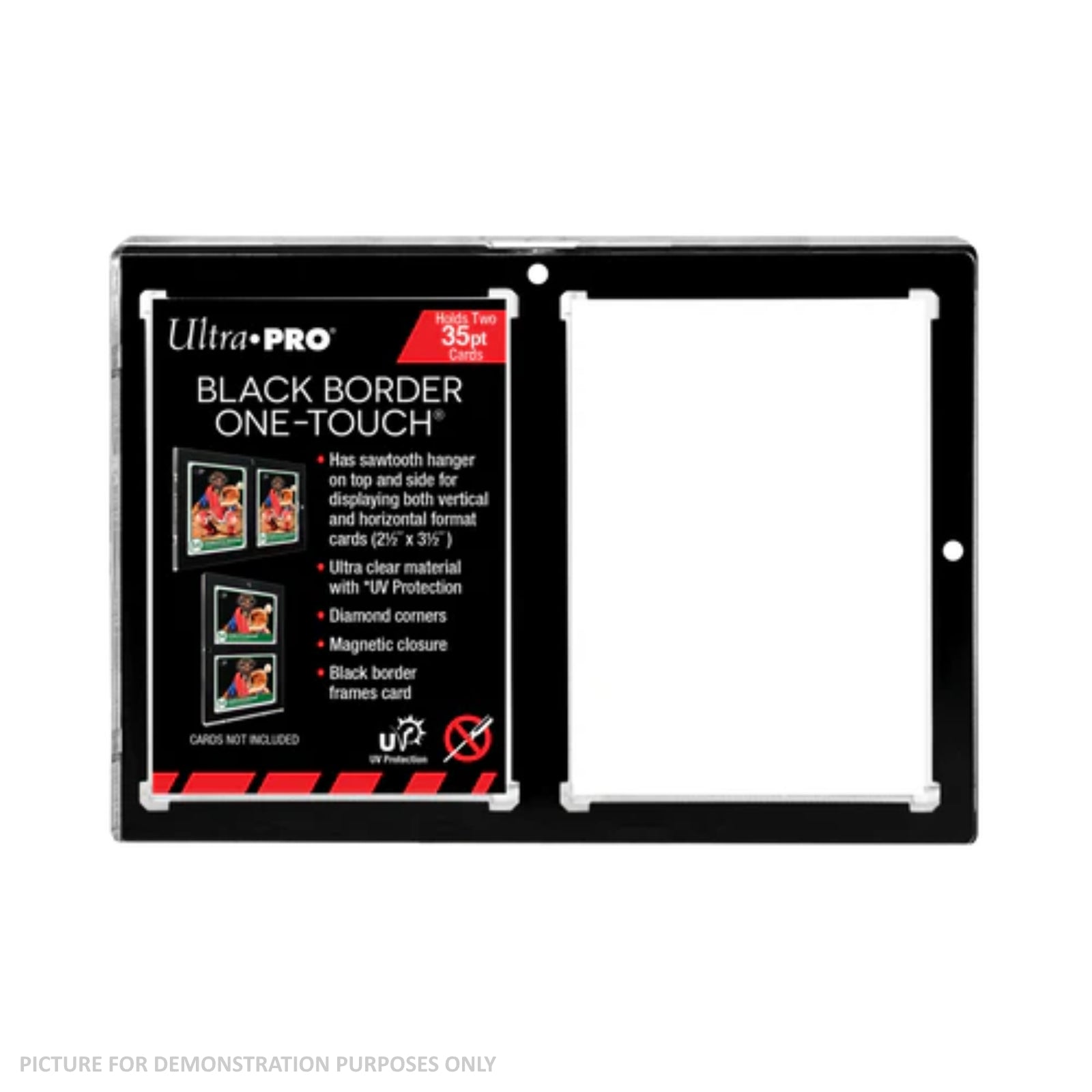 Ultra Pro One-Touch 35pt 2 Card Holder - Black Border Online Coins and Collectables Ultra Pro One-Touch 35pt 2 Card Holder - Black Border Online Coins and Collectables