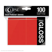Ultra Pro Eclipse Gloss Standard Deck Protector Sleeves 100ct - Red