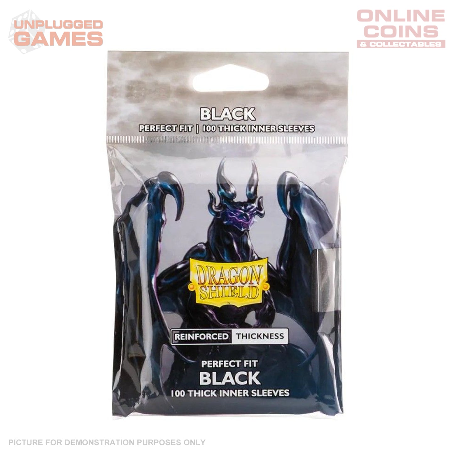 Dragon Shield 100 Perfect Fit Sleeves - Thick - Black
