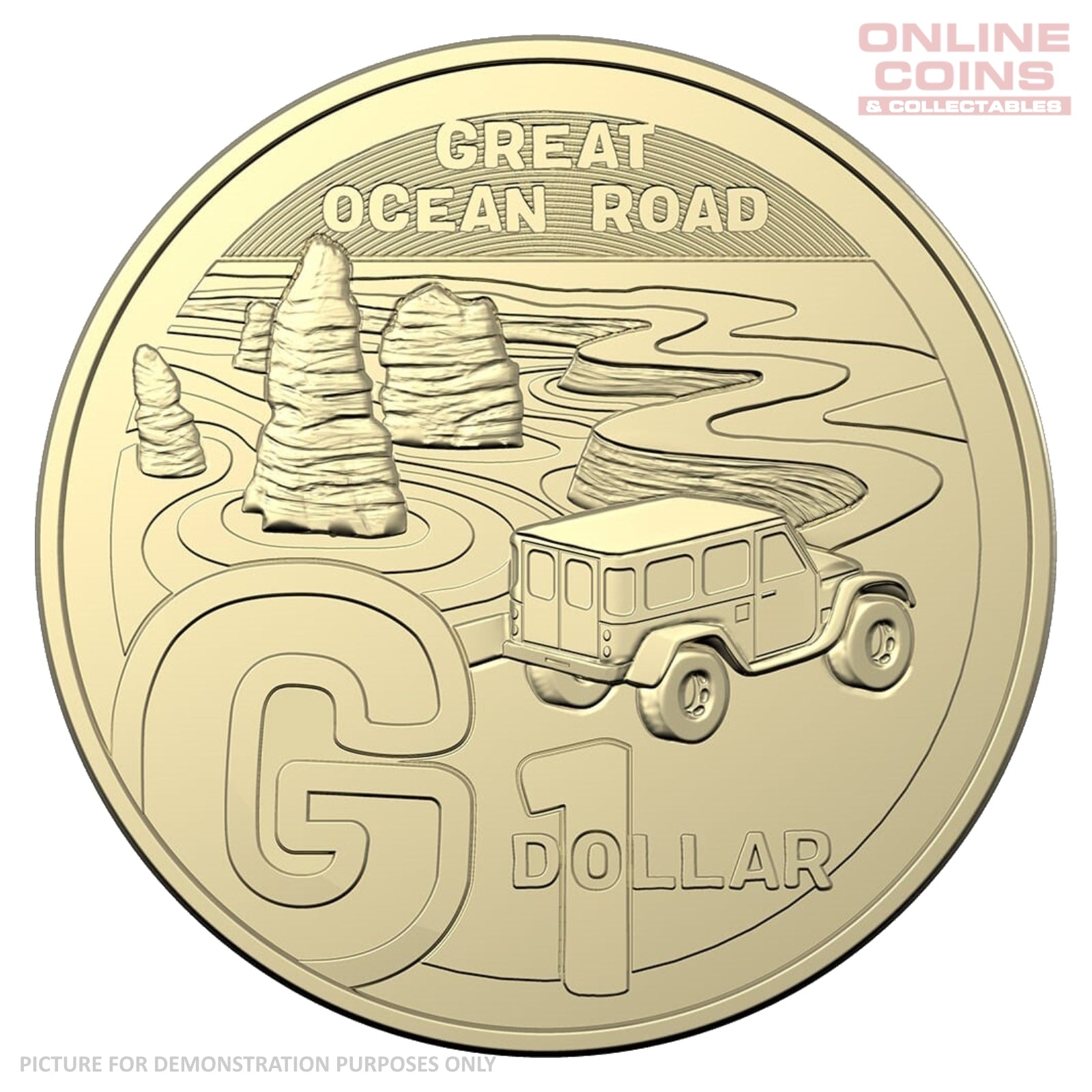 2022 Australian $1 Coin Hunt 3 G Great Ocean Road - Uncirculated Loose Coin From Security Bag
