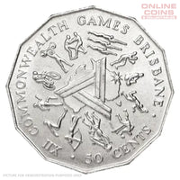 1982 Circulated 50c Loose Coin - Commonwealth Games