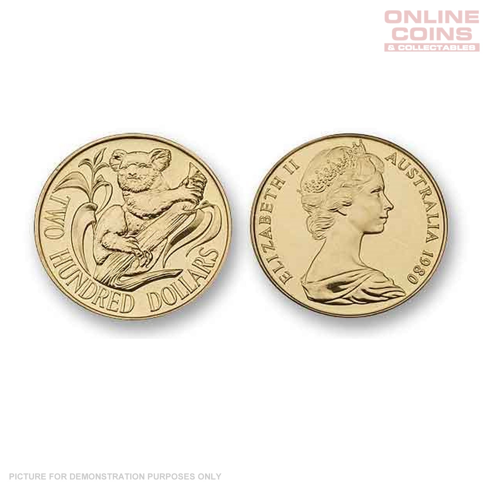 1980 Royal Australian Mint $200 Gold Coin In Flip - Koala Design