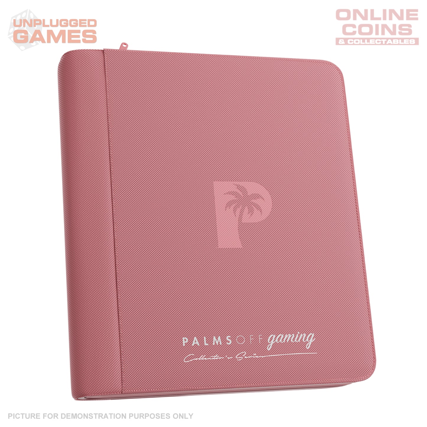Palms Off Gaming Collector's Series Top Loader Zip Binder - 4 Pocket - PINK