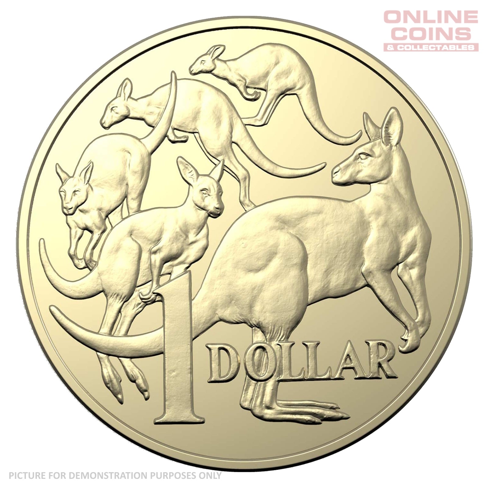 2010 Uncirculated $1 Loose Coin From Roll - Mob Of Roos.