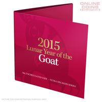 2015 50c Tetra-Decagon Uncirculated Carded Coin - Year of the Goat