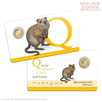 2016 $1 Coloured Alphabet Frosted Coin In Card - Q for Quokka