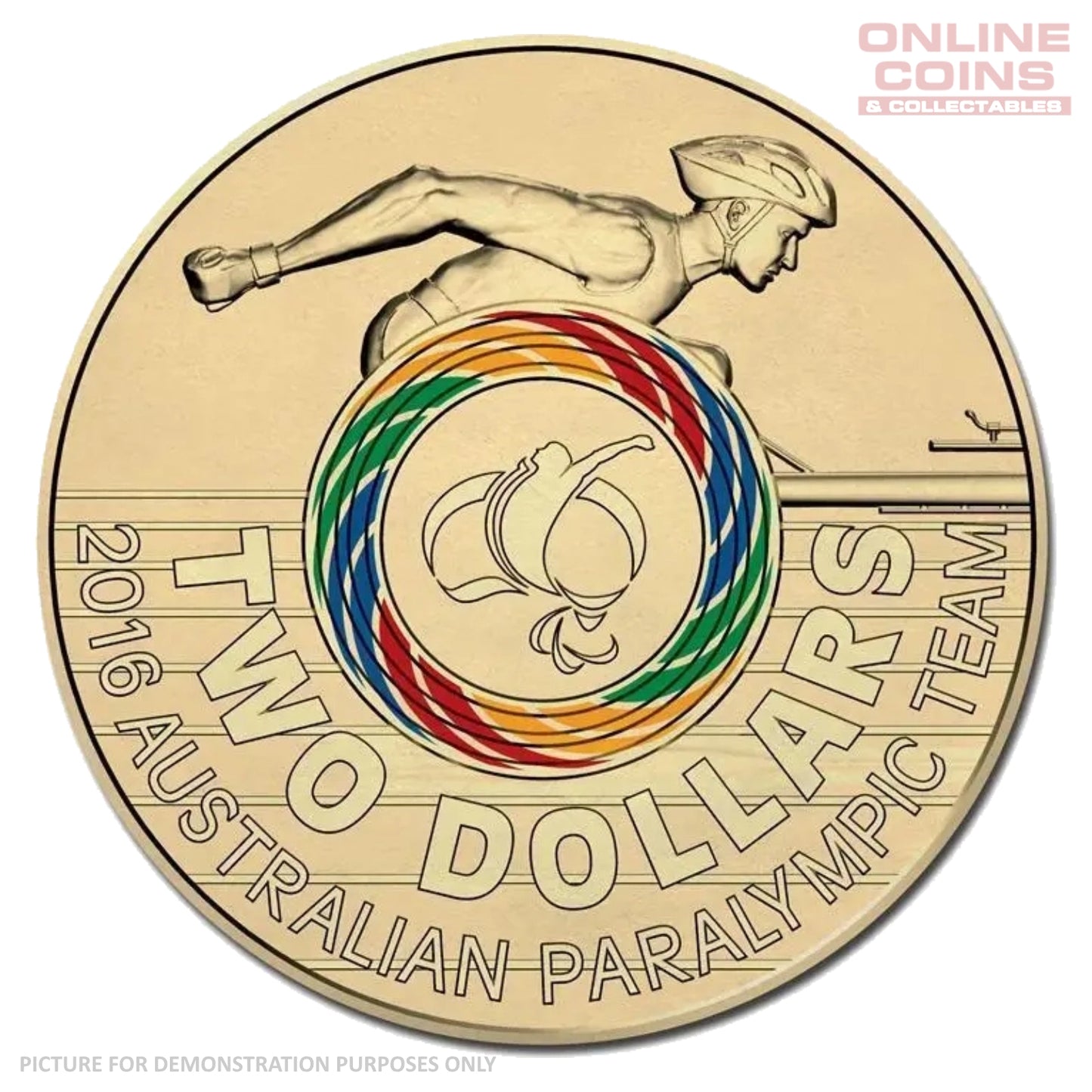 2016 RAM Olympic Ring Coloured Circulating Loose Coin - Paralympics