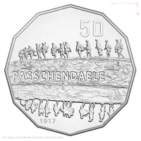 2017 50c Uncirculated Coin In Card - The Battle Of Passchendaele