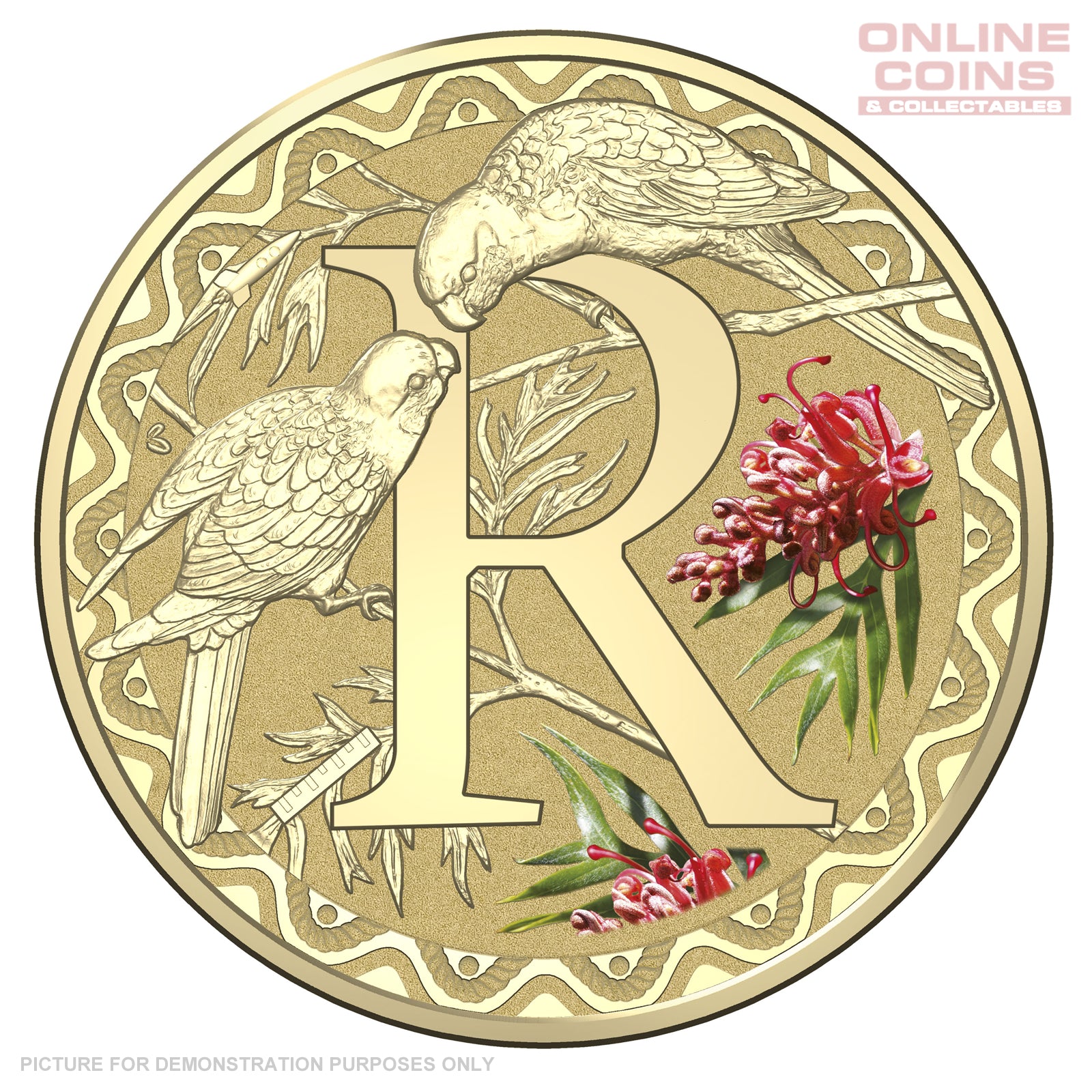 2017 $1 Coloured Alphabet Frosted Coin In Card - R For Rosella – Online ...