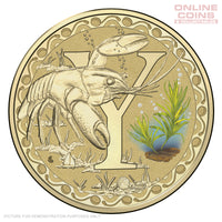 2017 $1 Coloured Alphabet Frosted Uncirculated Coin In Card - Y For Yabby