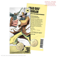 2019 $1 AlBr Australia Map Counterstamp Uncirculated Carded Coin - 'Mad Dog' Morgan
