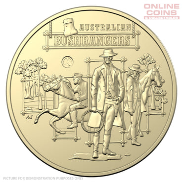 2019 $1 AlBr Australia Map Counterstamp Uncirculated Carded Coin - Moondyne Joe