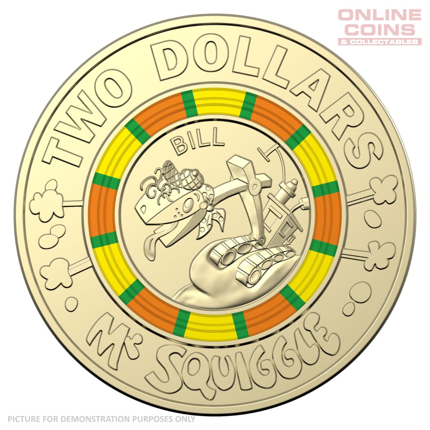 2019 RAM $2 Coloured Bill Steamshovel Circulated Loose Coin