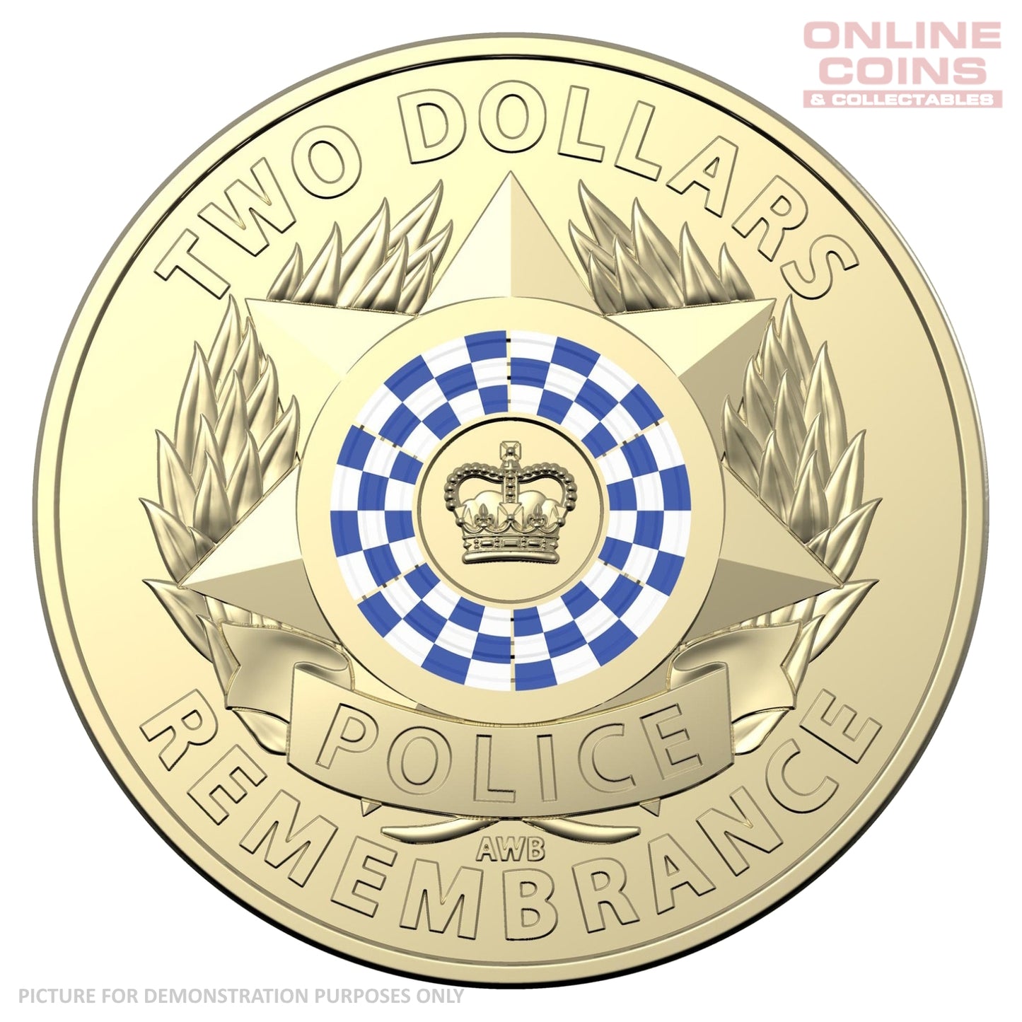 2019 RAM $2 Circulated Coloured Loose Coin - Police Remembrance