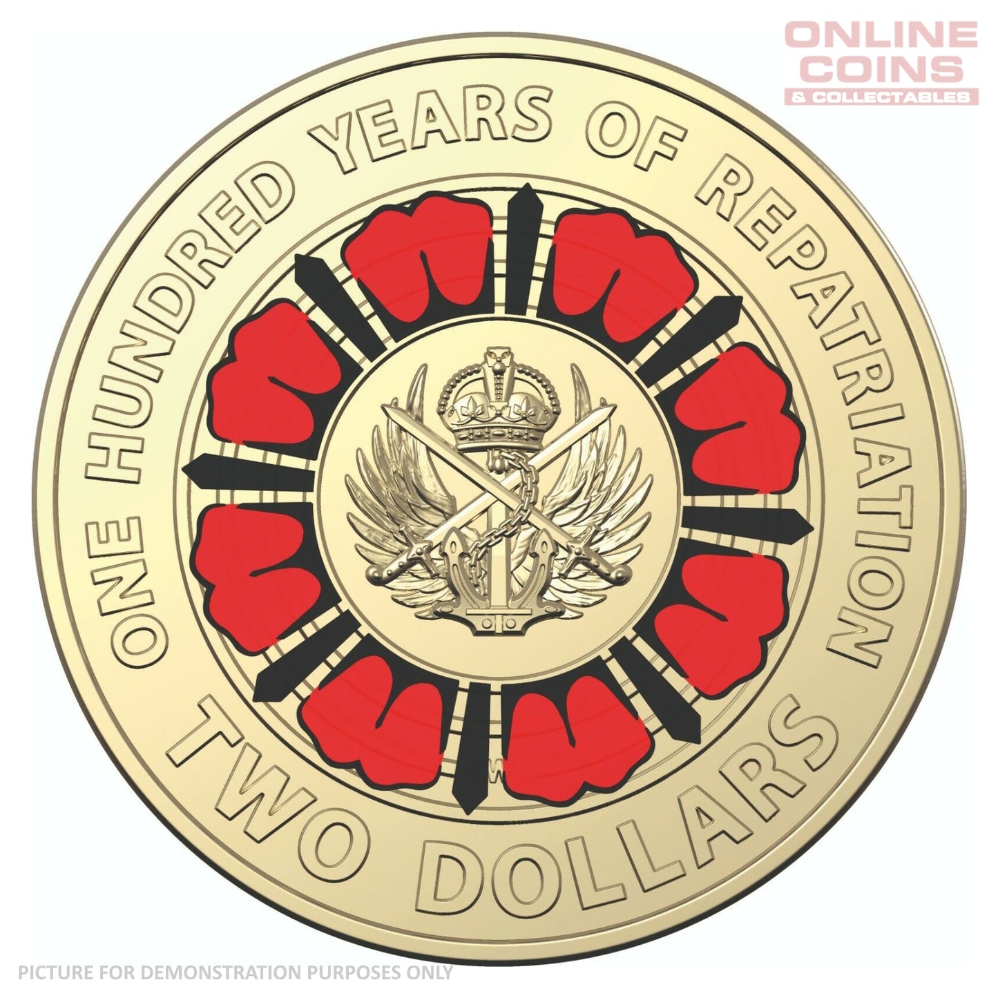 2019 RAM $2 Coloured Circulated Loose Coin - A Century Of Repatriation