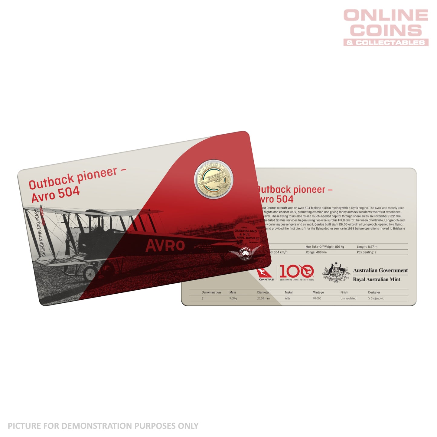 2020 $1 AlBr/Cu Eleven Uncirculated Coin Collection - Qantas Centenary