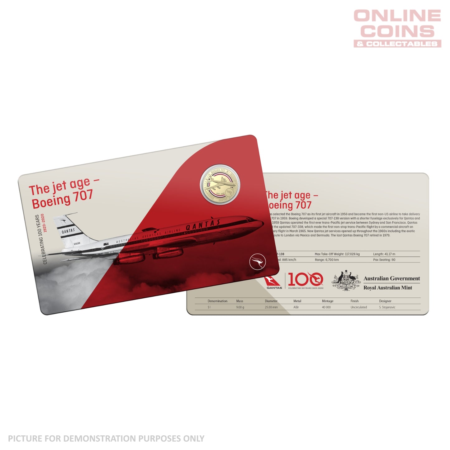 2020 $1 AlBr/Cu Eleven Uncirculated Coin Collection - Qantas Centenary