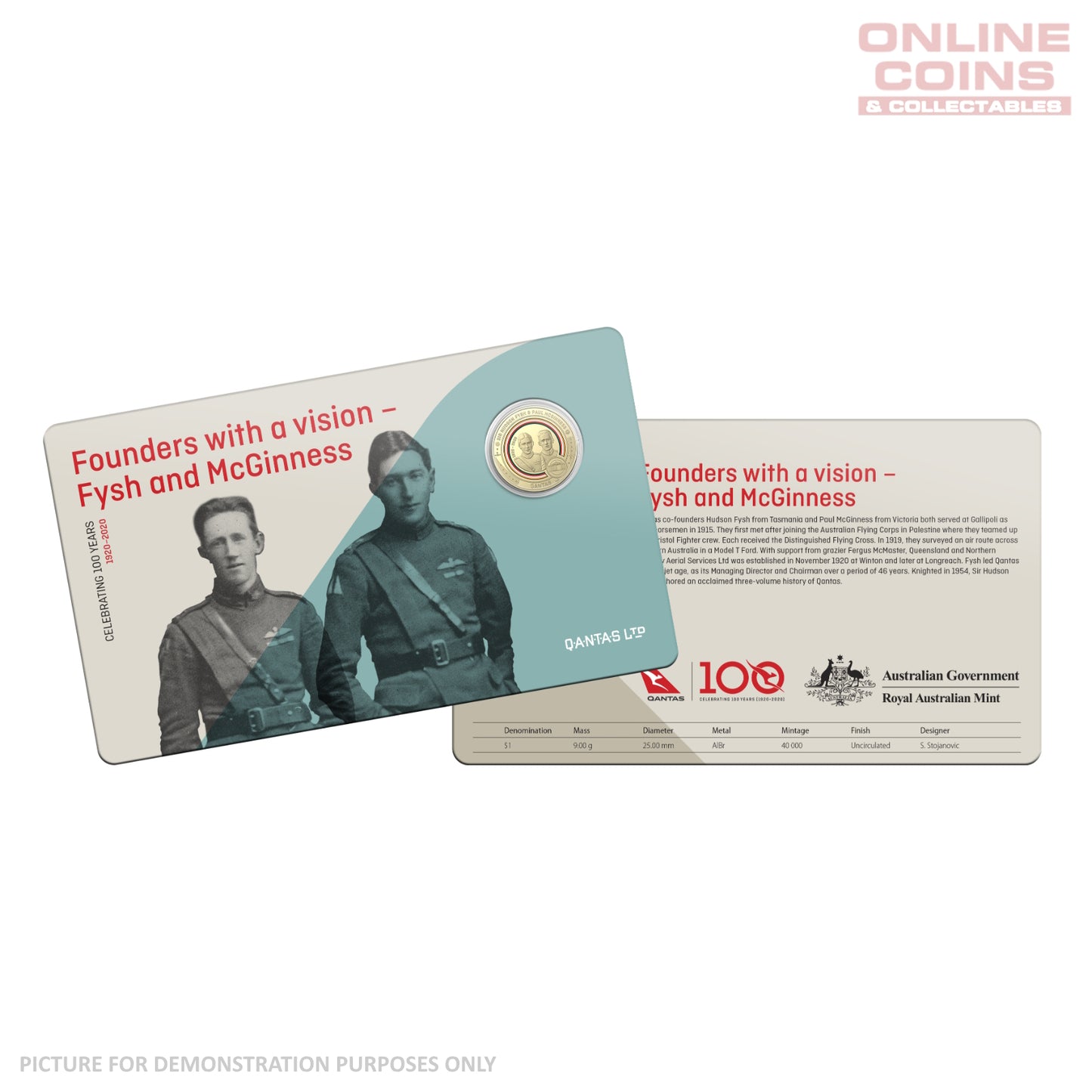 2020 $1 AlBr/Cu Eleven Uncirculated Coin Collection - Qantas Centenary