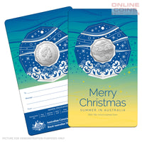 2021 50c CuNi Uncirculated Carded Coin - Christmas Decoration Silver