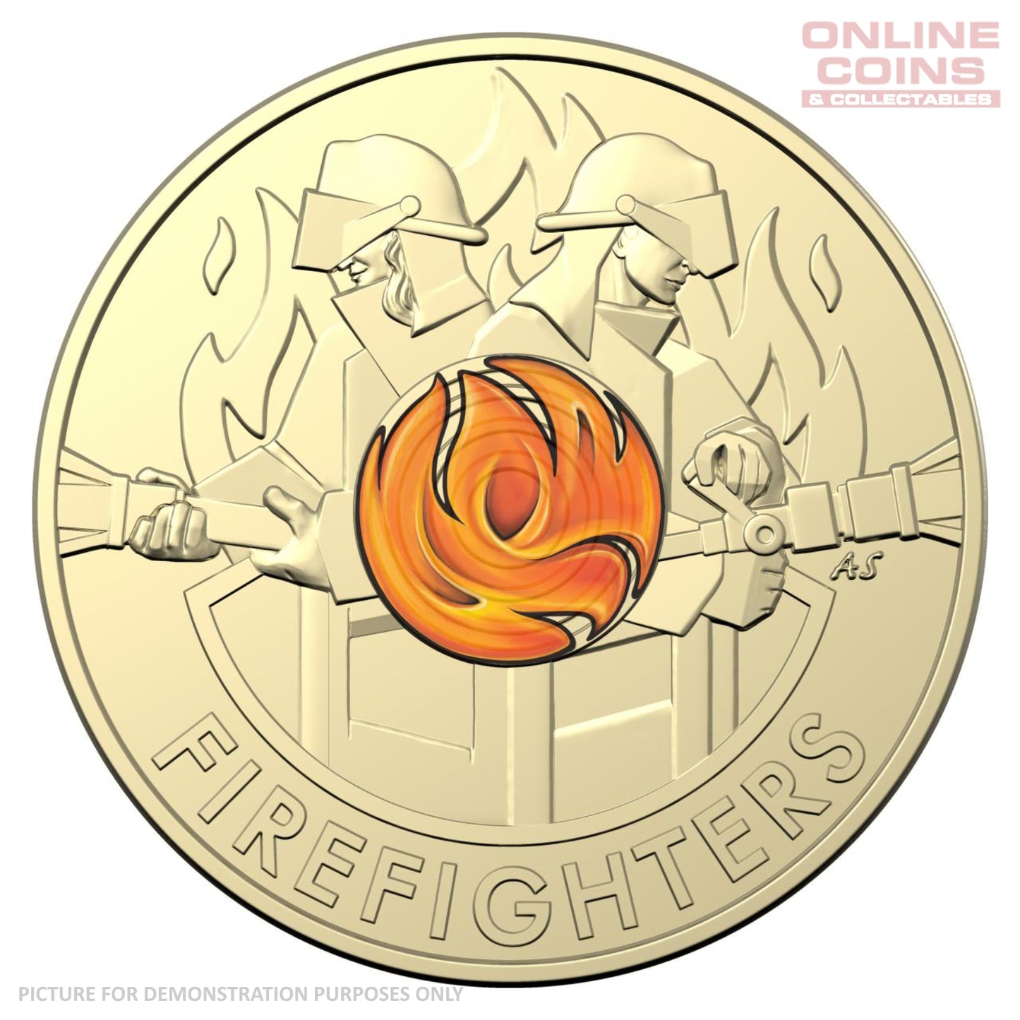 2020 Firefighters Coloured $2 Loose Coin - Uncirculated