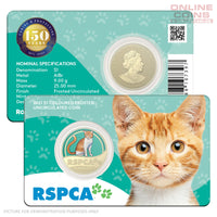 2021 $1 AlBr Coloured Uncirculated Carded Coin - RSPCA Cat
