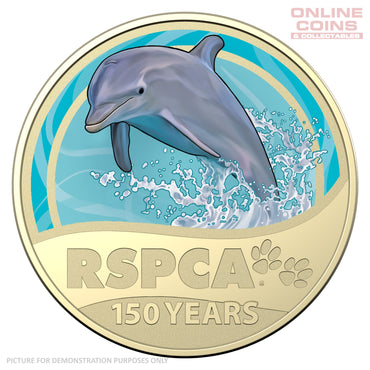 2021 $1 AlBr Coloured Uncirculated Carded Coin - RSPCA Dolphin