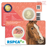 2021 $1 AlBr Coloured Uncirculated Carded Coin - RSPCA Horse