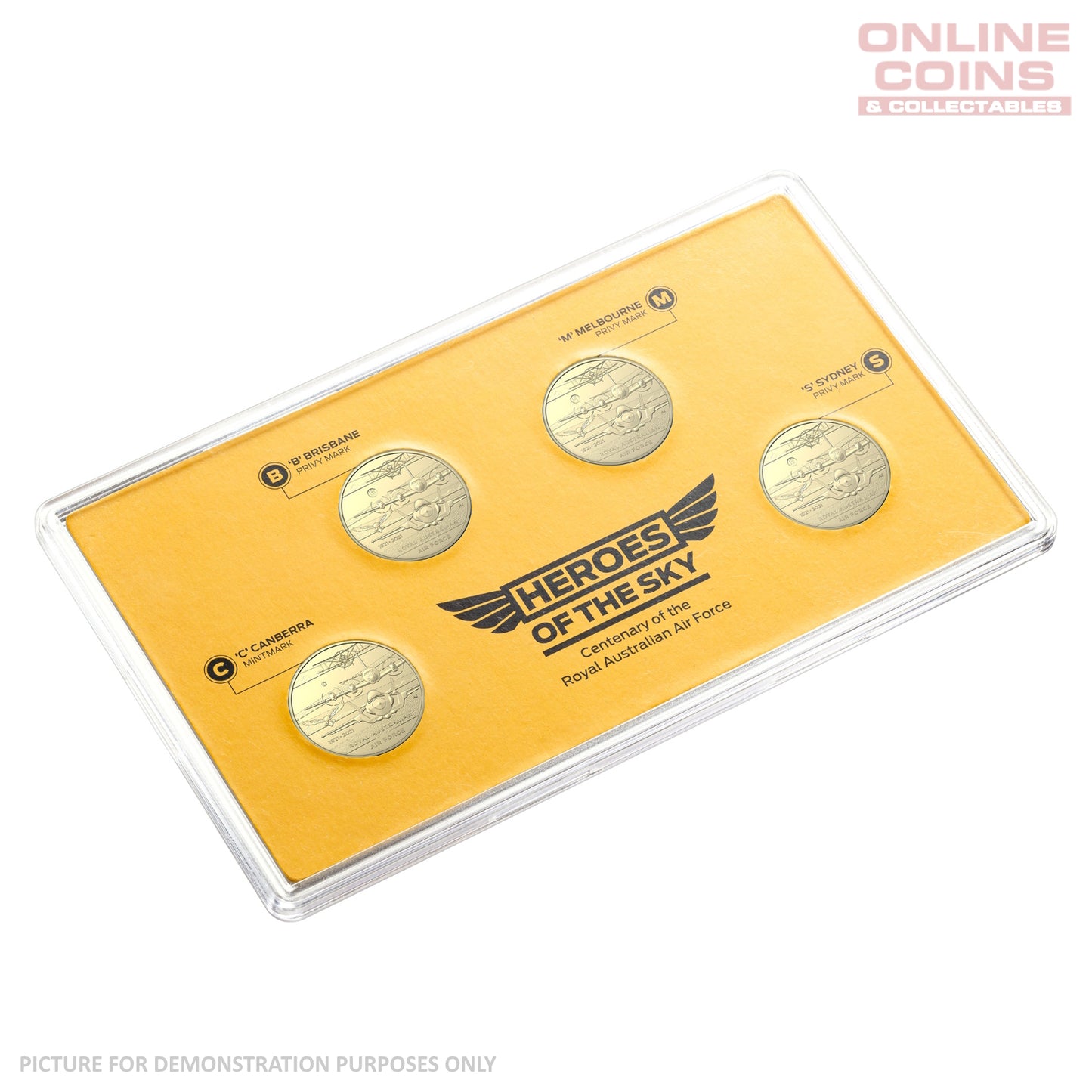2021 $1 AlBr Mintmark and Privy Mark Uncirculated 4 Coin Set - Heroes of the Sky
