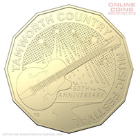 2022 50c AlBr Uncirculated Carded Coin - 50th Anniversary Of Tamworth Country Music Festival