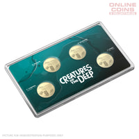 2023 $1 AlBr Mintmark and Privy Mark Uncirculated 4 Coin Set - Creatures of the Deep