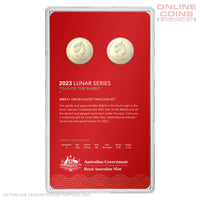 2023 $1 AlBr Uncirculated Two Coin Set – Year of the Rabbit