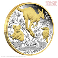 2024 Perth Mint 2oz Silver Proof Gilded Coin - Perth Mint 125th Anniversary