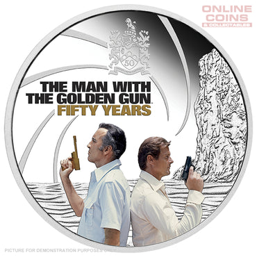 2024 Perth Mint 1oz Silver Proof Coloured Coin - James Bond - The Man with the Golden Gun