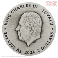2024 Perth Mint 2oz Silver Antiqued Coloured Coin - Frida Kahlo